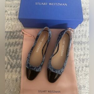 Stuart Weitzman Velvet and pearl ballet flats. Brand New